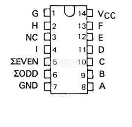 Интегрална схема 74S280, TTL серия S, 9-BIT ODD/EVEN PARITY GENERATORS/CHECKERS, DIP14 - 2