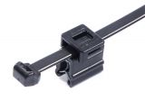 Cable tie with clamp, Top fixing T50ROSEC4B, 200mm, black, reusable