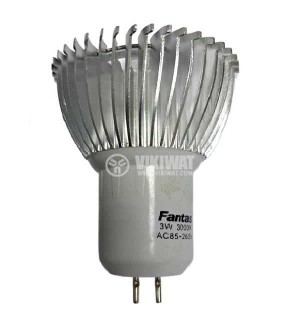 LED лампа 3W, GU10, 220VAC, 3000K, топлобяла - Викиват LED лампа 3W, GU10, 220VAC, 3000K, топлобяла