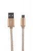 USB-A / microUSB cable, 2m, gold - 1
