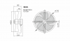 Fan, industrial, axial ф630mm, 15000m3 / h, 800W, VF4E-630S, 220VAC - 7