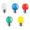 LED bulb 1W, E27, G45, 220VAC, mini sphere, yellow, BA70-0120 - 4