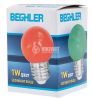 LED bulb 1W, E27, G45, 220VAC, mini sphere, yellow, BA70-0120 - 5