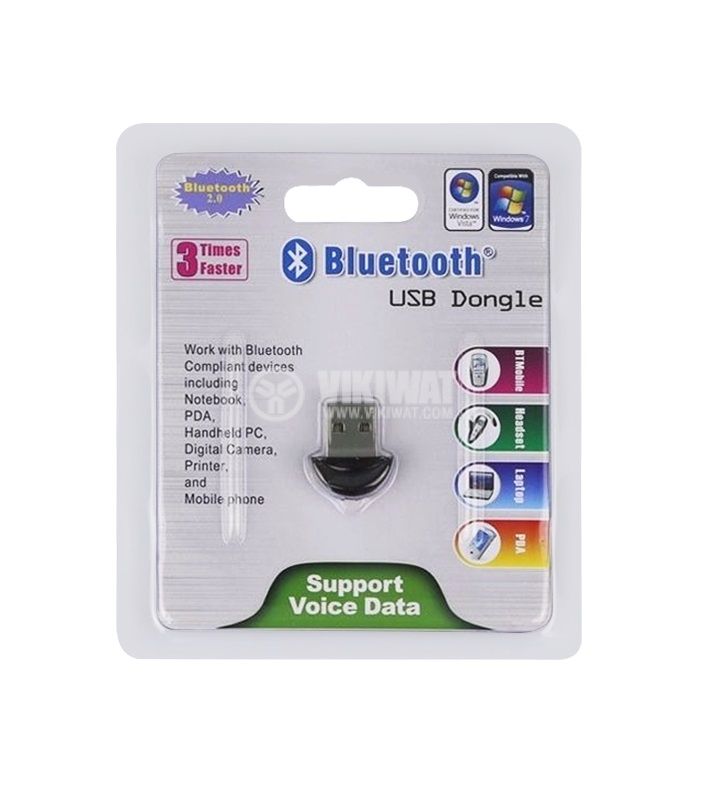 Универсален Bluetooth USB адаптер, V2.0 - 2