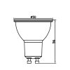 LED spotlight 7W, GU10, 220VAC, 530lm, 3000K, BA25-00750 - 4