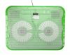 Laptop cooling pad, green, 10 to 17 inch laptops - 1 - Vikiwat Laptop cooling pad, green, 10 to 17 inch laptops - 1