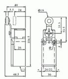 Краен изключвател XCK-P118, DPST-NO+NC, 10(4)A/250VAC, рамо с ролка - 3 - Викиват Краен изключвател XCK-P118, DPST-NO+NC, 10(4)A/250VAC, рамо с ролка - 3