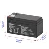 Rechargeable battery BAT0213, 12V, 1.3Ah - 2