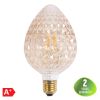 LED лампа FILAMENT 4W, E27, HR95, 220VAC, 350lm, 2200K, топло бяла, шишарка, amber, BB55-00420 - 1 - Викиват LED лампа FILAMENT 4W, E27, HR95, 220VAC, 350lm, 2200K, топло бяла, шишарка, amber, BB55-00420 - 1