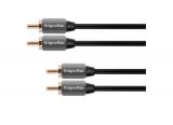 Cable 2xRCA/m, 2xRCA/m, 3m, black, KM0306, Kruger&Matz