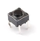 Микробутон, 6x6x4.3mm, SPST, OFF-(ON), THT, TACT-64K-F