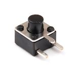 Micro button, 4.5x4.5x5mm, SPST, OFF- (ON), THT, TC-3.6L