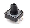 Микробутон, 12x12x10mm, SPST, OFF-(ON), THT 
