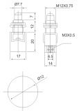 Бутон, PBS-13B, NO, 250VAC, 2A, червен - 2 - Викиват Бутон, PBS-13B, NO, 250VAC, 2A, червен - 2
