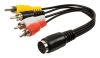 Cable 5DIN/m-4xRCA/f, 0.2m - 1