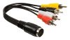 Cable 5DIN/m-4xRCA/f, 0.2m - 2