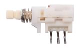 Isostatic switch, DPDT retention, white key, 7x10x15mm
