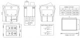 Rocker Switch, 10A/250VAC, 2x3 positions, I-0-II, SP3T+SP3T - 3 - Vikiwat Rocker Switch, 10A/250VAC, 2x3 positions, I-0-II, SP3T+SP3T - 3