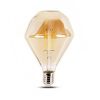 LED FILAMENT bulb, 4W, E27, DM110, 230VAC, 350lm, 2200K, warm white, diamond shape, amber, BB50-00420