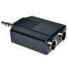 Adapter, plug 3.5 stereo M-2xplug 6.3 mono F - 2