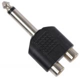 Adapter, plug 6.3 mono M-2xRCA F