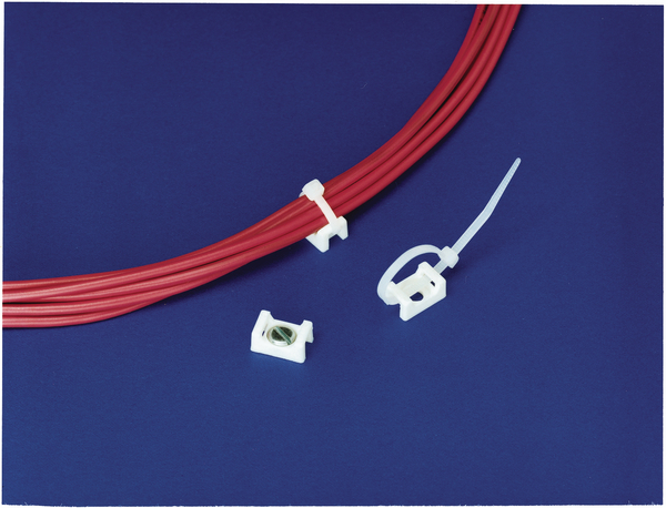 Държач за кабелни превръзки KR6G5-PA66-NA, 12x18mm, бял