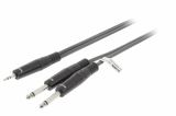 Cable stereo plug 3.5mm/M - 2x6.3mm/M, 1.5m