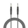 Cable, plug 6.3 mono/m-plug 6.3 mono/m, 5m 
 - 1