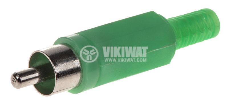 Connector F-837, RCA, M, green - 1