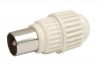 Antenna connector straight white male - 1
