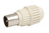Antenna connector straight white male