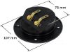 Speaker terminal, round with double terminal, 105x24mm - 3