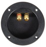 Speaker terminal, round with double terminal, 105x24mm