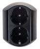 Power Outllet, 250 VAC, 16 A, black, double, for built-in
 - 1