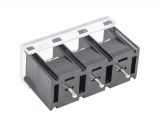 PCB terminal block with insulating barriers, 3 pins, 20A, for printed mounting