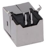 Connector, USB B, TUEB4F2D0B, female, 90 °, THT - 2 - Vikiwat Connector, USB B, TUEB4F2D0B, female, 90 °, THT - 2