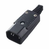 Power supply connector C14, 250V, M, 10A