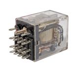 Relay electromagnetic KH-6103, coil 24VDC, 250VAC/3A, 4PDT - 4NO + 4NC