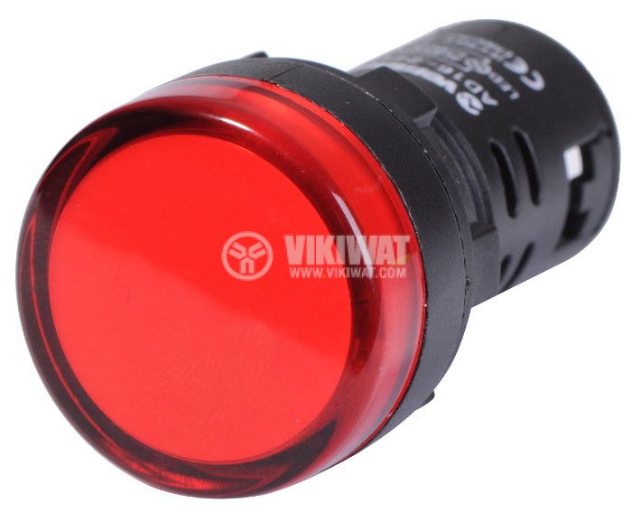 Индикаторна лампа LED, AD22-22DS, 24 VAC/VDC, червена 
