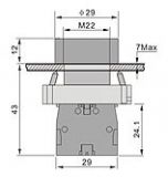 Бутон LAY5-BA31 400VAC/10A SPST - NО зелен - 2 - Викиват Бутон LAY5-BA31 400VAC/10A SPST - NО зелен - 2