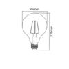LED FILAMENT bulb, Dimmable, 6W, E27, 220VAC, 515lm, 2200K, warm white, candle type, BB47-60620 - 3