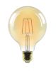 LED filament bulb G125, 6W, globe, E27, 220VAC, 515lm, 2200K, Braytron - 3
