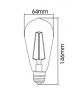 LED filament крушка 6W, E27, ST64, 2200K, димируема, BB46-60620 - 3