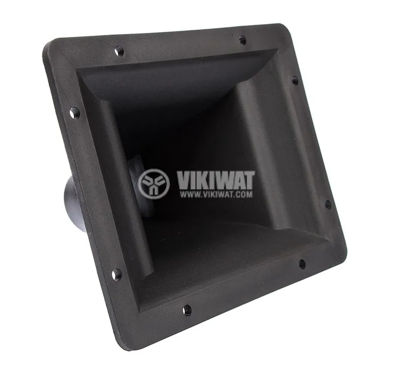 Horn speaker funnel PP-3306 black rectangular hole 194x154x115mm
