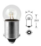 Automotive Filament Lamp, 12VDC, 1.5W, BA9S
