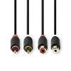 Cable, 2xRCA/m-2xRCA/f, 2m, CABW24205AT20
 - 3