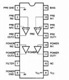 Интегрална схема BA3516, Dual pre-power amplifier, DIP16 - 2 - Викиват Интегрална схема BA3516, Dual pre-power amplifier, DIP16 - 2
