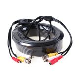 Power cable for camera , BNC+AMP, 50 m, black