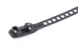 Cable tie SOFTFIX S-TPU-BK, 260mm, black, elastic, reusable