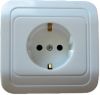 Power Electrical Socket, single, 16A, 250VAC, IP20, white